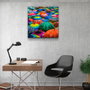 Wallity Cuadro Decorativo de Vidrio Templado Multicolor 60 x 60